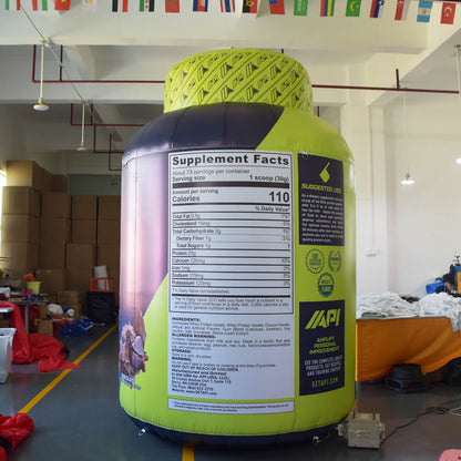 KeepKuns Giant API ISO ELITE protein powder can inflatable model for fitness supplement brand promotion and gym activity props