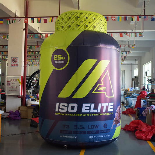 KeepKuns Giant API ISO ELITE protein powder can inflatable model for fitness supplement brand promotion and gym activity props