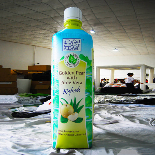 KeepFuns Giant Allswell Golden Pear Aloe Vera Drink Inflatable Bottle Model Beverage Brand Promotion Inflatable Model Supermarket Activity Display Props