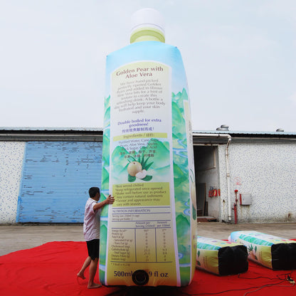 KeepFuns Giant Allswell Golden Pear Aloe Vera Drink Inflatable Bottle Model Beverage Brand Promotion Inflatable Model Supermarket Activity Display Props