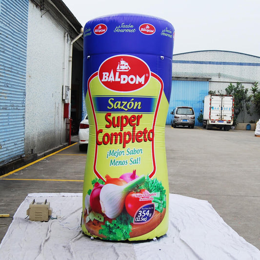 KeepFuns Giant Baldom Super Seasoning Inflatable Tank Model, Condiment Brand Promotion Inflatable Model, Supermarket Activity Display Props
