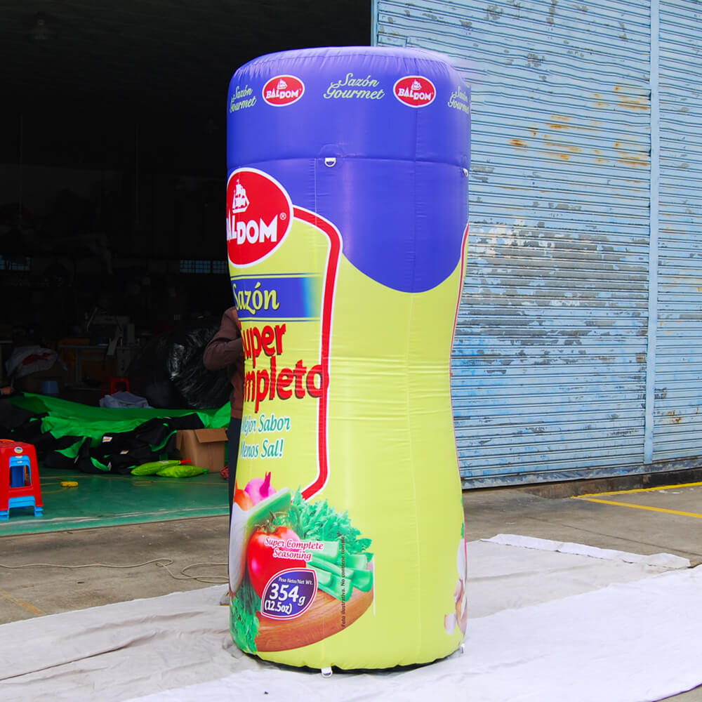 KeepFuns Giant Baldom Super Seasoning Inflatable Tank Model, Condiment Brand Promotion Inflatable Model, Supermarket Activity Display Props