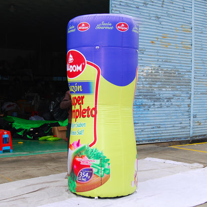 KeepFuns Giant Baldom Super Seasoning Inflatable Tank Model, Condiment Brand Promotion Inflatable Model, Supermarket Activity Display Props