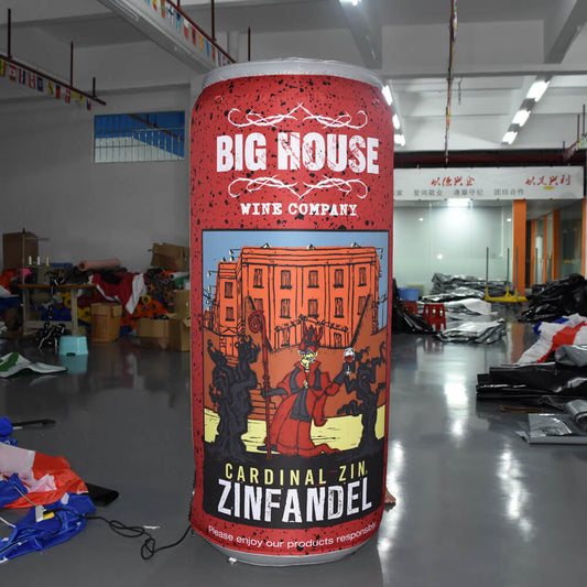 KeepFuns Giant Big House Winery Wine Tank Inflatable Model Red Wine Brand Promotion Inflatable Activity Display Props