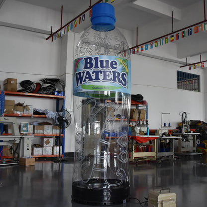 KeepFuns Giant Blue Waters water bottle inflatable model with light, brand promotion inflatable model, nightclub props