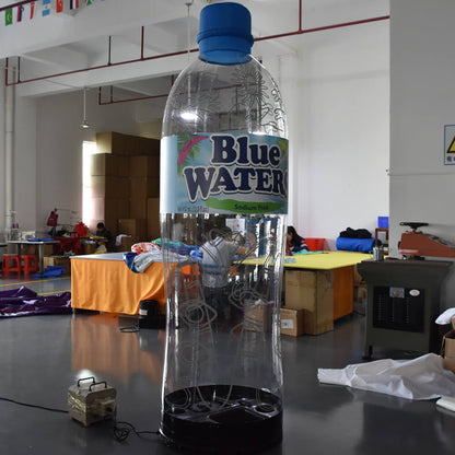 KeepFuns Giant Blue Waters water bottle inflatable model with light, brand promotion inflatable model, nightclub props