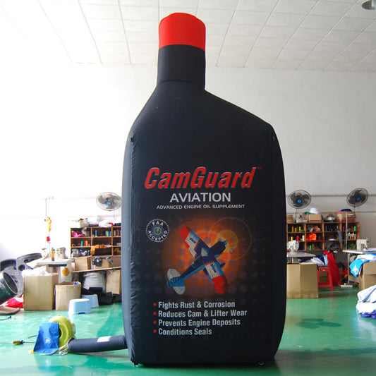 KeepFuns Giant CamGuard Aircraft Engine Oil Inflatable Bottle Model, Aviation Product Promotion Inflatable Model, Exhibition Prop