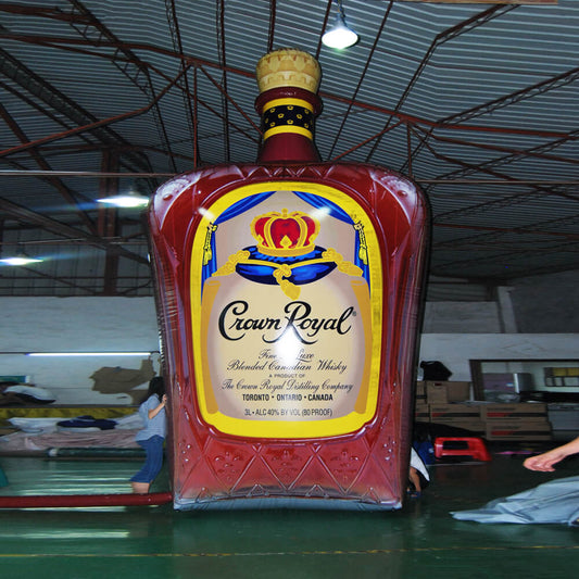 KeepFuns Giant Crown Royal whiskey bottle model, inflatable model for promoting foreign liquor brands, event display props
