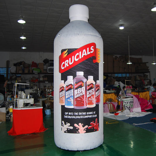 KeepFuns Giant Crucials sauce bottle inflatable model for food brand promotion and shopping mall event display props