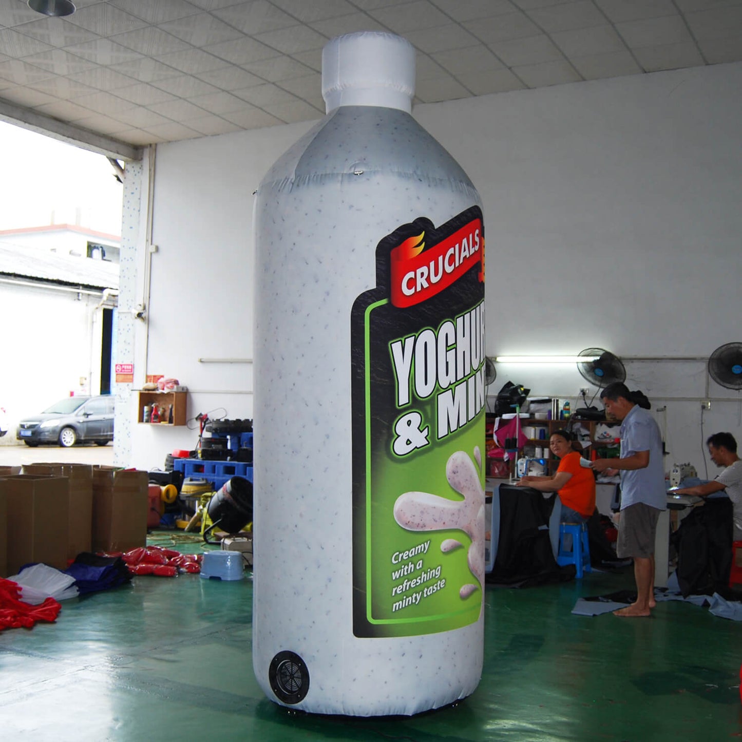 KeepFuns Giant Crucials sauce bottle inflatable model for food brand promotion and shopping mall event display props