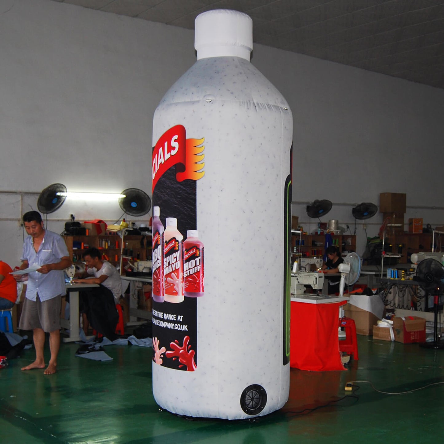 KeepFuns Giant Crucials sauce bottle inflatable model for food brand promotion and shopping mall event display props