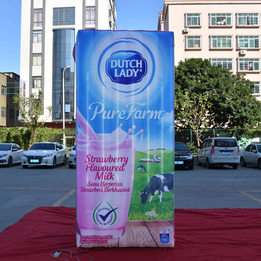 KeepFuns Giant Dutch Lady milk carton inflatable model for dairy brand promotion props and outdoor advertising display
