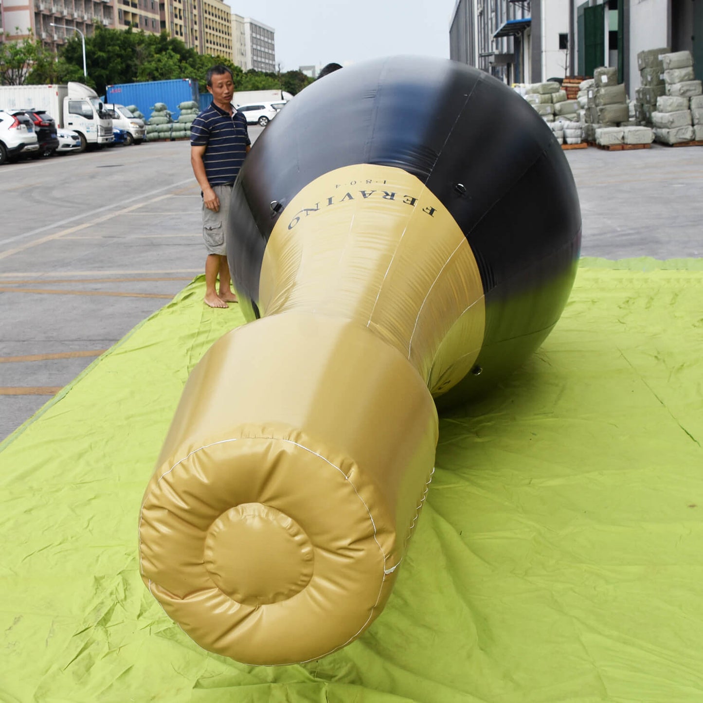 KeepFuns Giant Ferravino champagne bottle inflatable model wine brand promotion inflatable model event decoration props