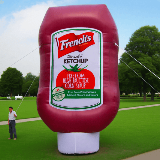 KeepFuns Giant French's Ketchup Inflatable Bottle Model Condiment Brand Promotion Inflatable Model Supermarket Activity Display Props