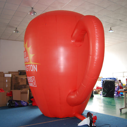 KeepFuns Giant "Good Morning Washington" coffee cup inflatable model, news program promotional inflatable model, event display prop