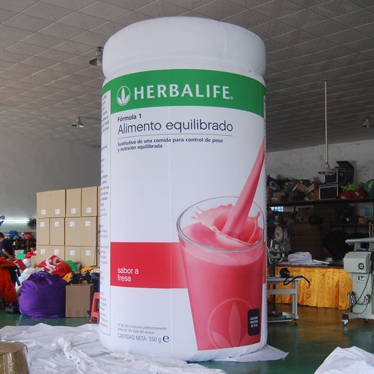 KeepFuns Giant Herbalife meal replacement powder inflatable can model, nutritional food promotion inflatable model, supermarket event display props