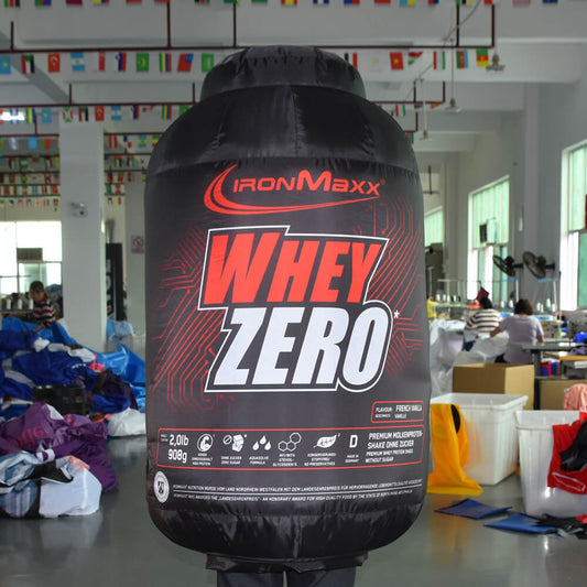 KeepFuns Giant IronMaxx Whey Protein Powder Inflatable Model Fitness Supplement Brand Promotion Inflatable Gym Activity Prop