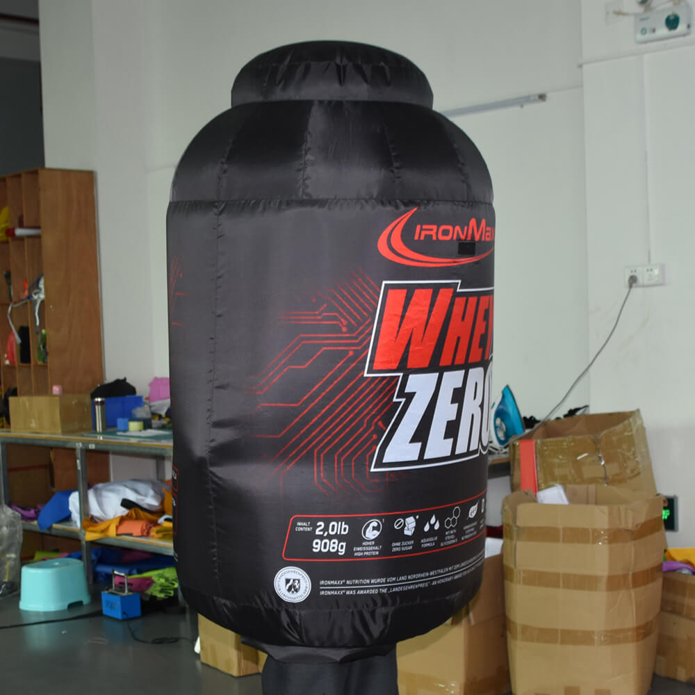 KeepFuns Giant IronMaxx Whey Protein Powder Inflatable Model Fitness Supplement Brand Promotion Inflatable Gym Activity Prop
