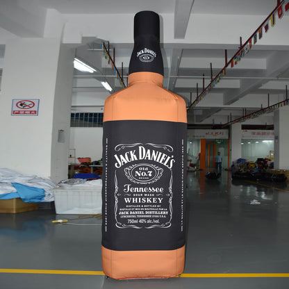 KeepFuns Giant Jack Daniel's whiskey bottle inflatable model Wine brand promotion inflatable model Bar event decoration props