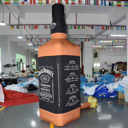 KeepFuns Giant Jack Daniel's whiskey bottle inflatable model Wine brand promotion inflatable model Bar event decoration props