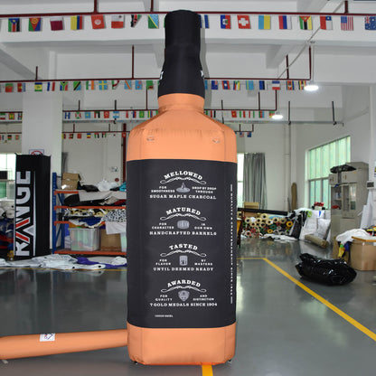 KeepFuns Giant Jack Daniel's whiskey bottle inflatable model Wine brand promotion inflatable model Bar event decoration props