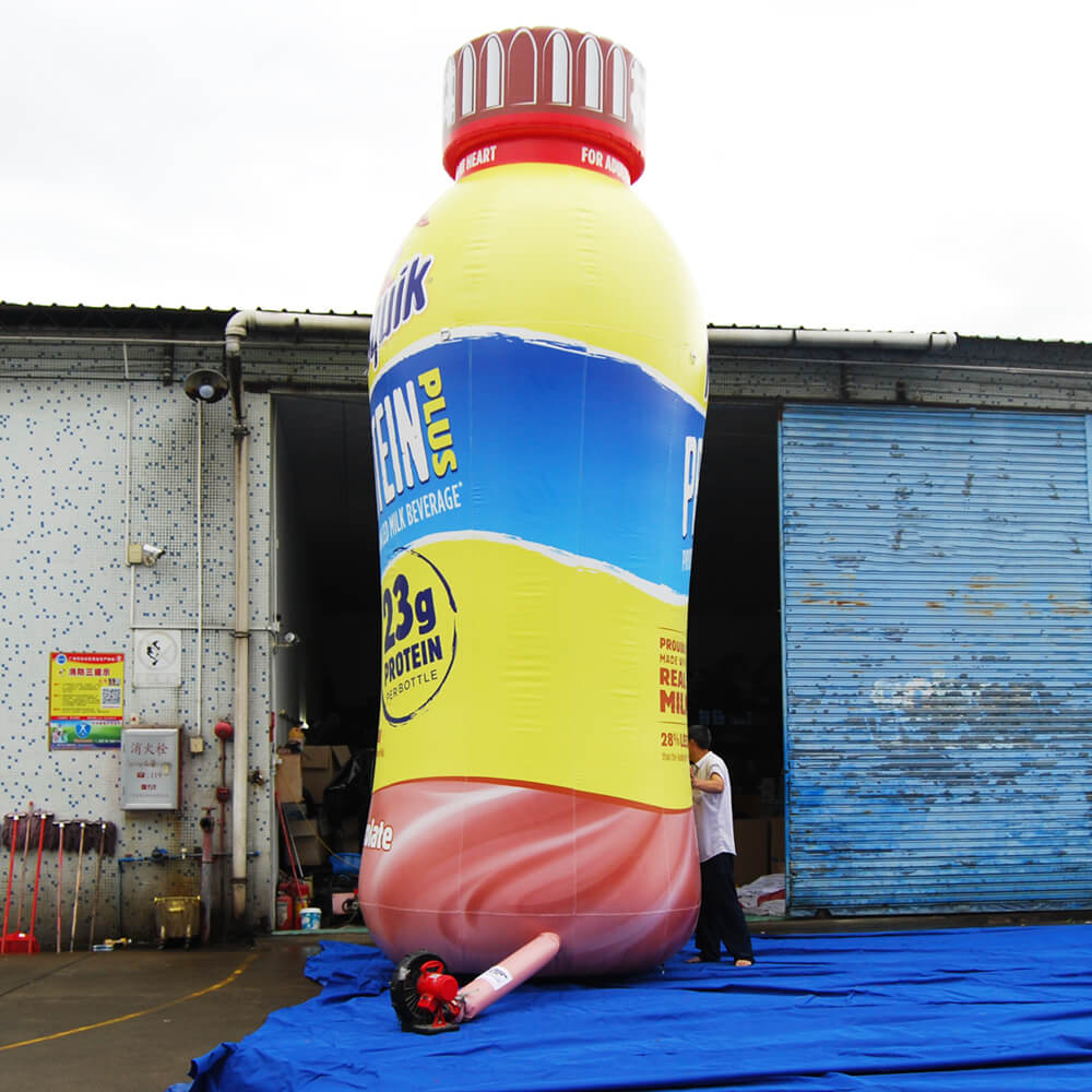 KeepFuns Giant Nestlé Nesquik Chocolate Protein Milk Inflatable Bottle Model Dairy Brand Promotion Inflatable Model Supermarket Activity Display Props