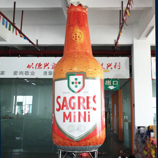 KeepFuns Giant SAGRES Mini beer bottle inflatable model brand promotion inflatable bar event decoration props