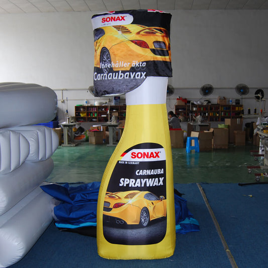 KeepFuns Giant SONAX Carnauba Spray Wax Inflatable Bottle Model for Automotive Products Promotion and Exhibition Props