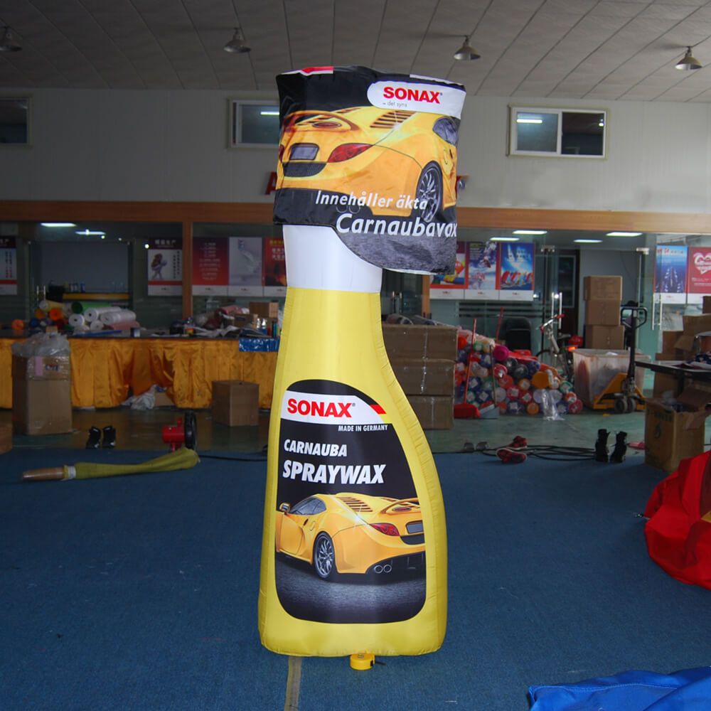 KeepFuns Giant SONAX Carnauba Spray Wax Inflatable Bottle Model for Automotive Products Promotion and Exhibition Props