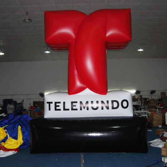 KeepFuns Giant Telemundo TV station inflatable logo model, media brand promotion inflatable model, event display props