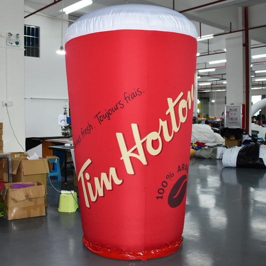 KeepFuns Giant Tim Hortons coffee cup inflatable model restaurant brand promotion inflatable model store diversion props