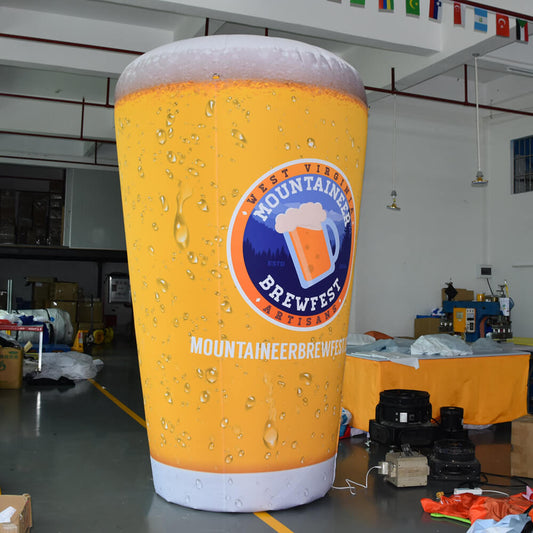 KeepFuns Giant West Virginia Mountaineer Oktoberfest Inflatable Beer Mug Model Event Promotional Inflatable Model Outdoor Advertising Props