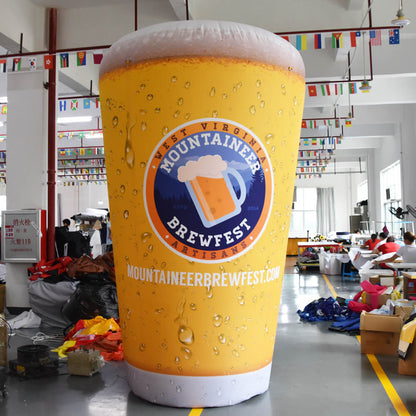 KeepFuns Giant West Virginia Mountaineer Oktoberfest Inflatable Beer Mug Model Event Promotional Inflatable Model Outdoor Advertising Props