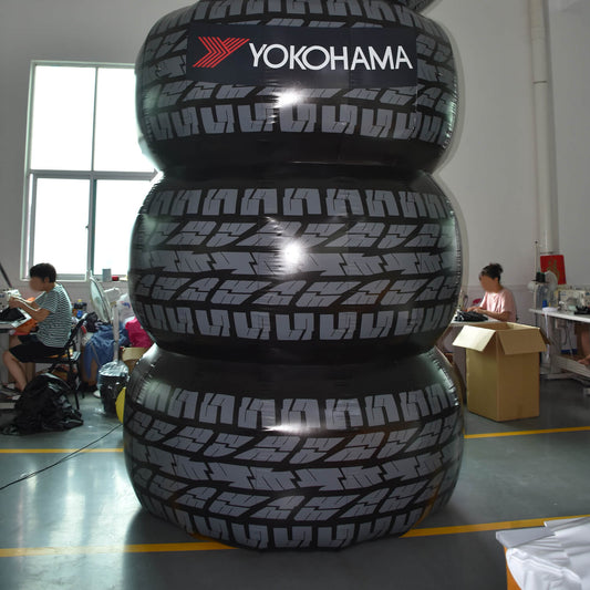 KeepFuns Giant Yokohama tire inflatable model, brand promotion inflatable model, tire shop marketing display props