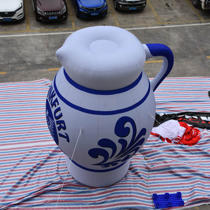 KeepFuns Giant blue and white porcelain pattern kettle inflatable model Traditional style brand promotion inflatable model Event display props