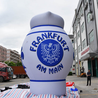 KeepFuns Giant blue and white porcelain pattern kettle inflatable model Traditional style brand promotion inflatable model Event display props