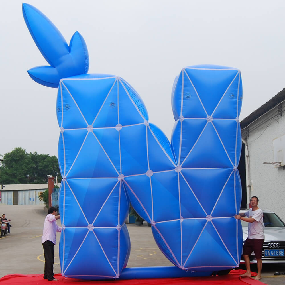 KeepFuns Giant blue creative letter inflatable model brand logo display inflatable model event scene decoration props
