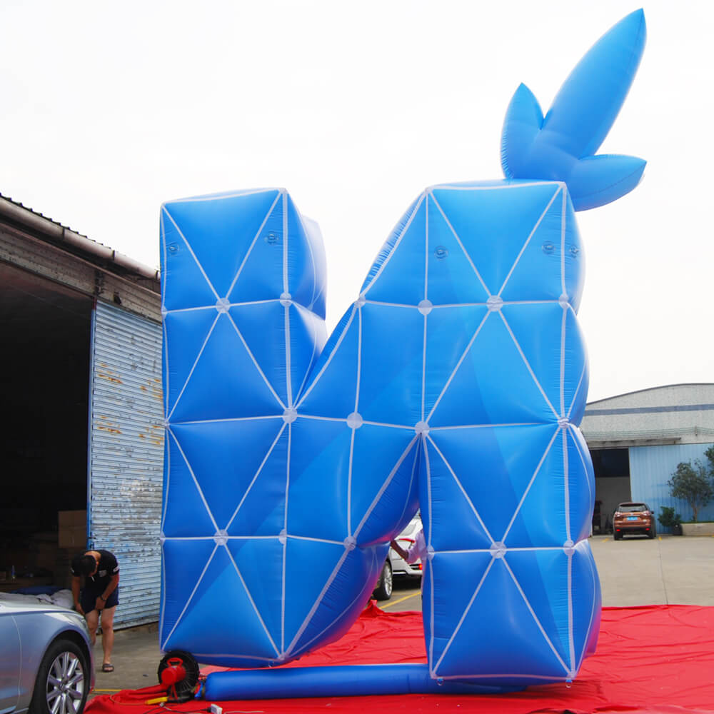 KeepFuns Giant blue creative letter inflatable model brand logo display inflatable model event scene decoration props