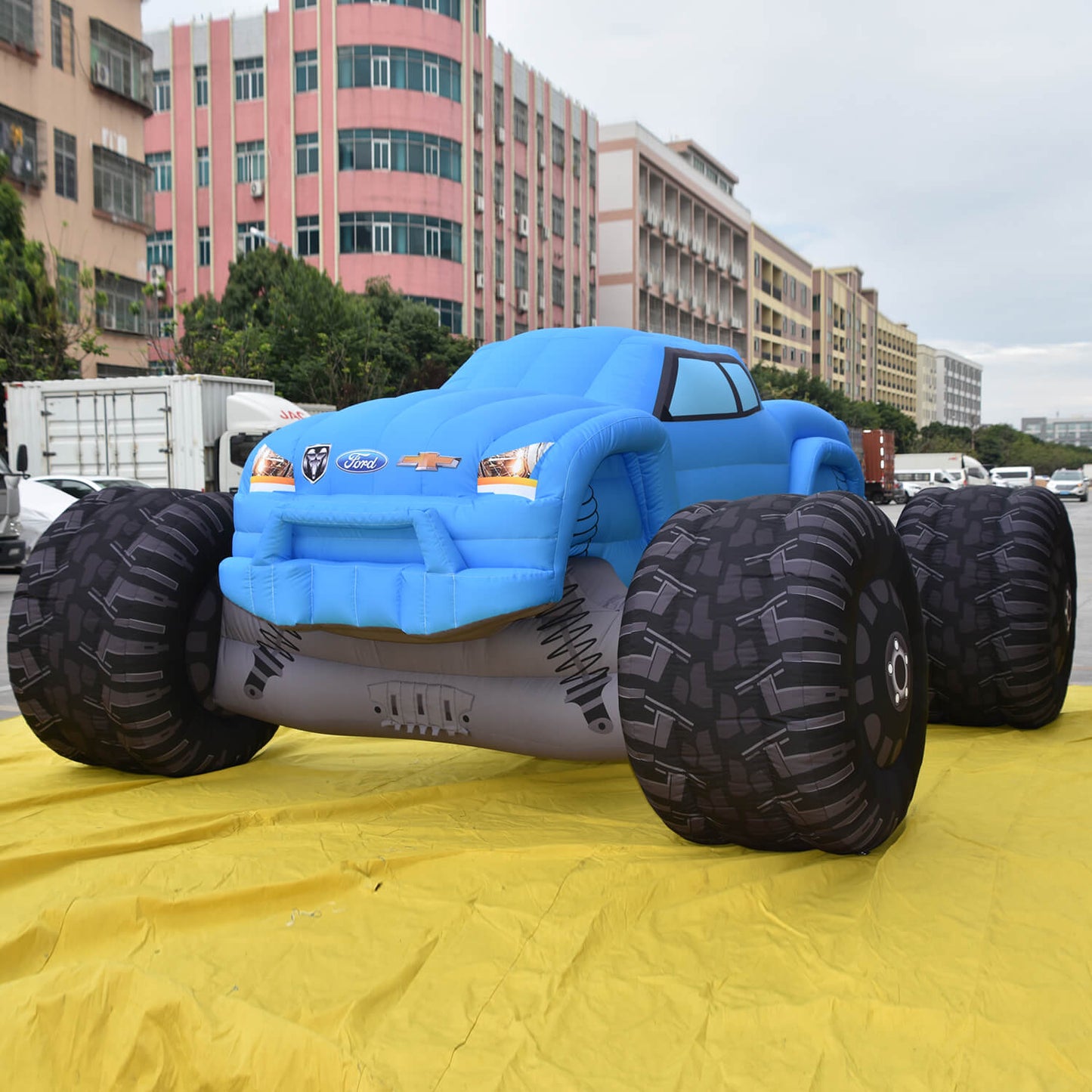 KeepFuns Giant blue inflatable off-road vehicle model, car brand promotional inflatable model, outdoor auto show display props