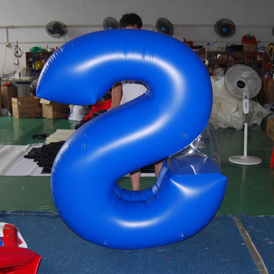 KeepFuns Giant blue letter S inflatable model brand logo display inflatable event scene decoration props