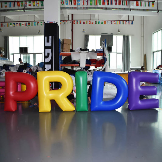 KeepFuns Giant colorful PRIDE letter inflatable model rainbow theme activity inflatable model gay pride month display props