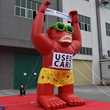 KeepFuns Giant inflatable gorilla model, used car dealer promotional model, creative and eye-catching event props