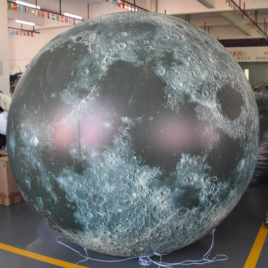 KeepFuns Giant inflatable moon model, simulated moon inflatable model, astronomy science exhibition props, planet theme decoration advertising balloon