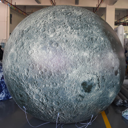KeepFuns Giant inflatable moon model, simulated moon inflatable model, astronomy science exhibition props, planet theme decoration advertising balloon