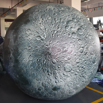 KeepFuns Giant inflatable moon model, simulated moon inflatable model, astronomy science exhibition props, planet theme decoration advertising balloon