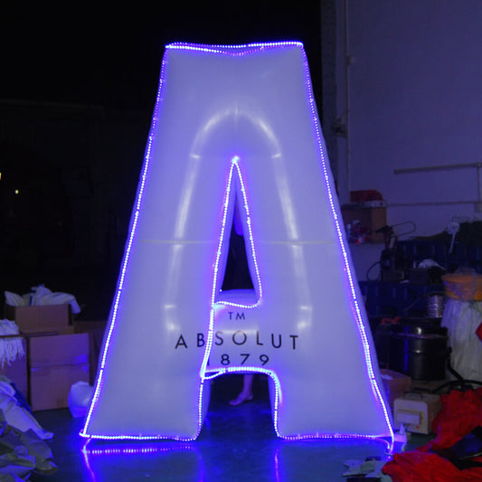 KeepFuns Giant lighted letter A inflatable model ABSOLUT brand promotion inflatable model night event luminous display props