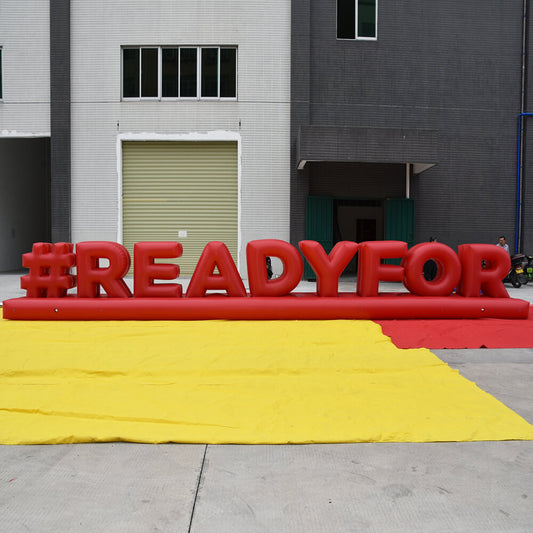 KeepFuns Giant red "#READYFOR" letter inflatable model, event theme display inflatable model, brand promotion decoration props