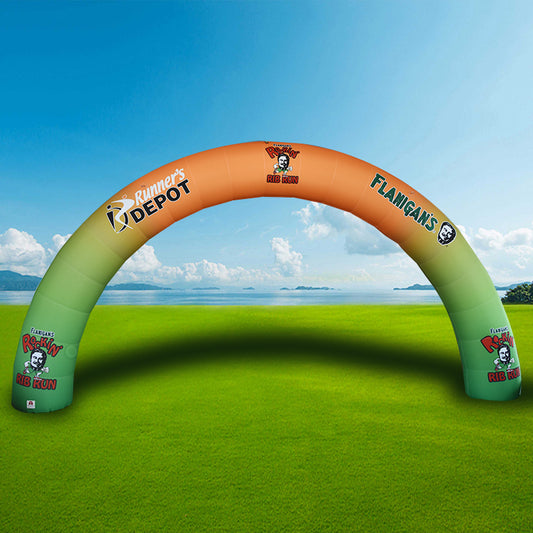 KeepFuns Gradient rainbow inflatable semicircular arch outdoor event arch custom printed brand LOGO arch marathon team building promotion arch