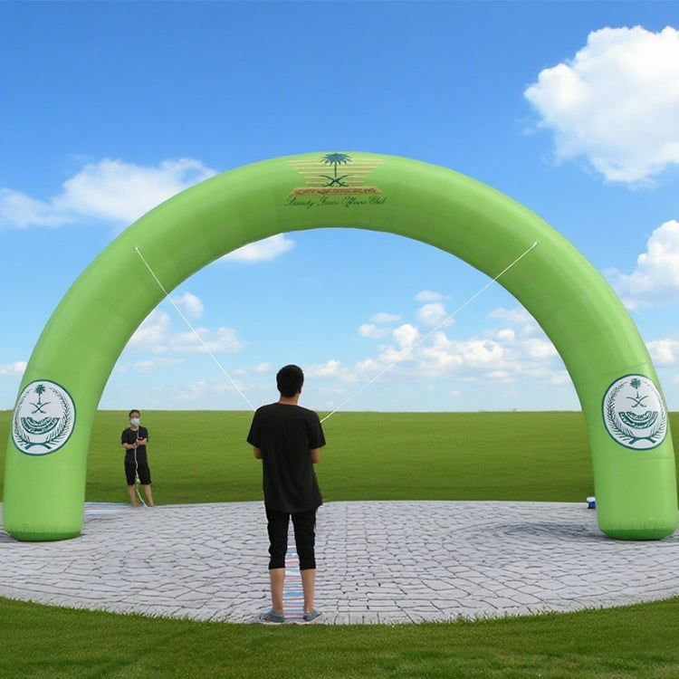 KeepFuns Green inflatable semicircular advertising arch outdoor club activity arch custom LOGO publicity arch event team building welcome arch