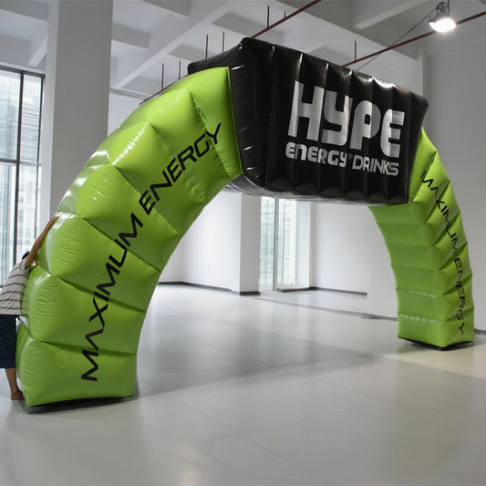 KeepFuns Green inflatable special-shaped advertising arch, brand creative publicity arch, indoor and outdoor activity display arch, energy drink promotion arch